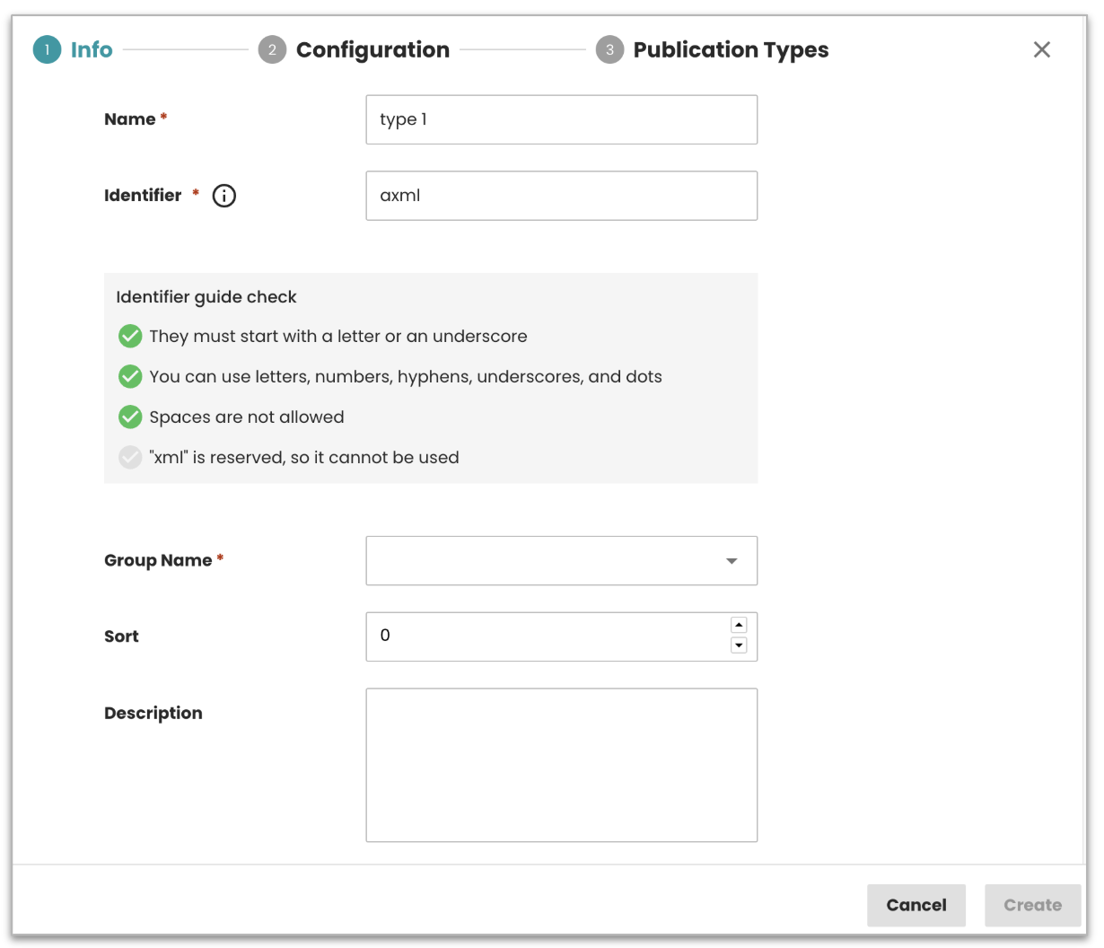 Identifier validation